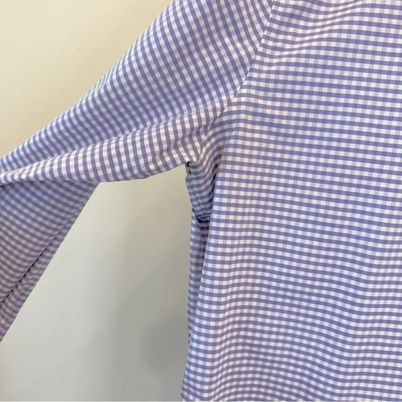 Banana Republic Men's L Camden Fit Purple Check Long Sleeve Button-Up Shirt - Picture 12 of 14